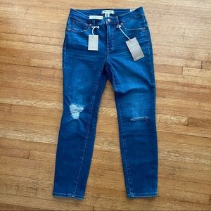 Madewell petite distressed high-rise skinny jeans